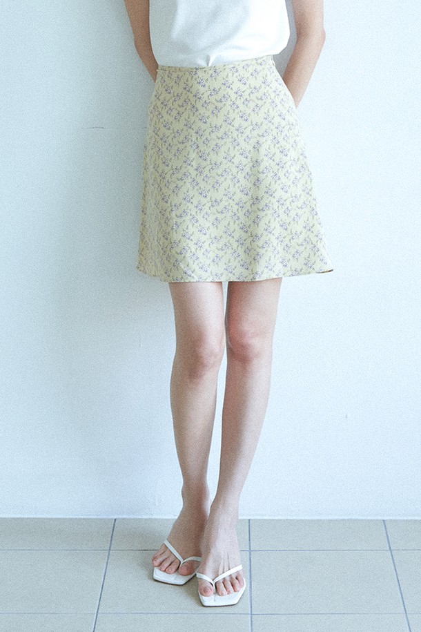 le abonne - 미니스커트 - SILKY SKIRT_LIGHT YELLOW