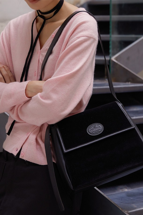 le abonne - 숄더백 - VELVET SHOULDER JEANNE BAG_BLACK