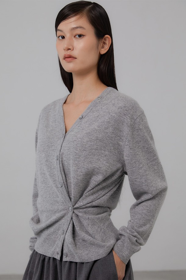 le abonne - 스웨터 - TWIST KNIT_GREY