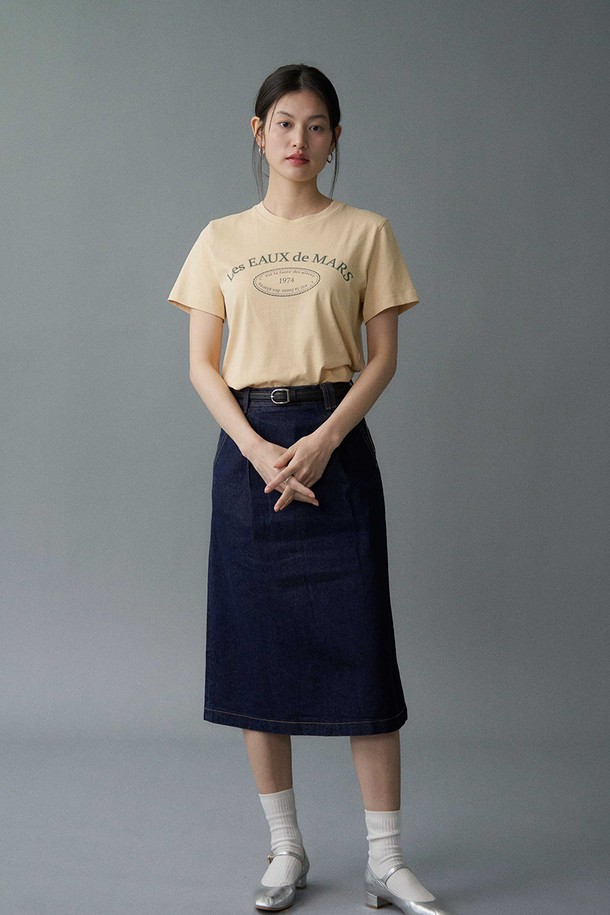 le abonne - 롱스커트 - BALLOON COTTON SKIRTS_INDIGO