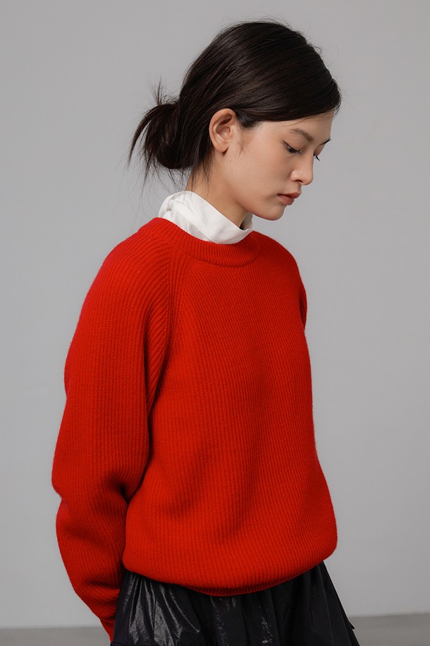 le abonne - 스웨터 - BALLOON KNIT_RED