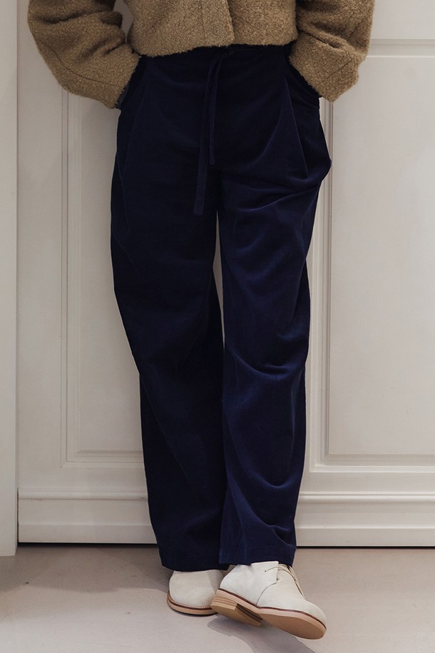 le abonne - 롱/미디팬츠 - TAIL CODUROY PANTS_NAVY