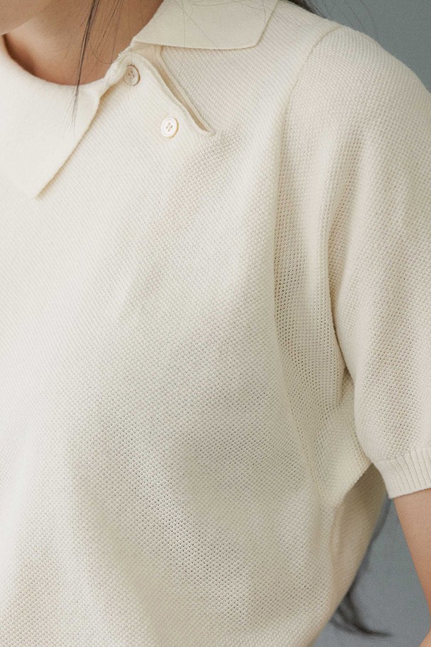 le abonne - 스웨터 - HALF PK KNIT_IVORY