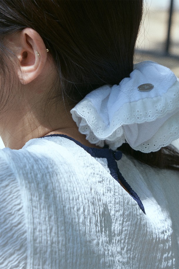 le abonne - 헤어 ACC - VOLUME SCRUNCHIE_WHITE