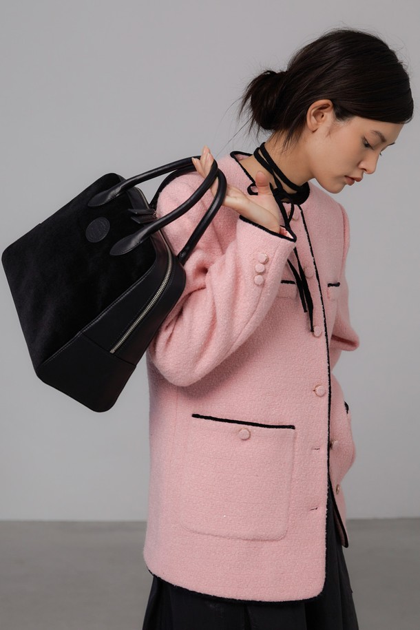 le abonne - 숄더백 - VELVET TOTE MARION BAG_BLACK