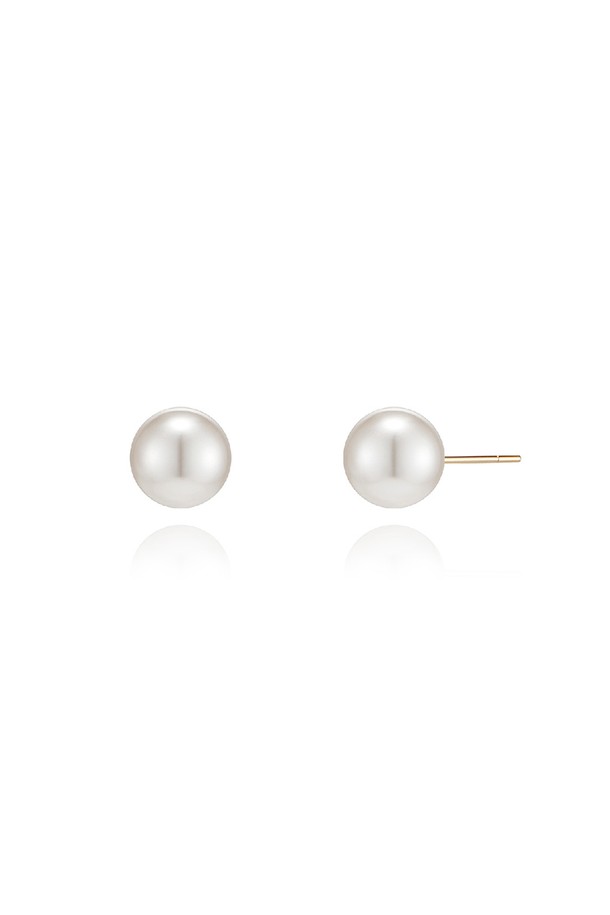 roaju - 귀걸이 - [14K]6mm PEARL POST EARRING