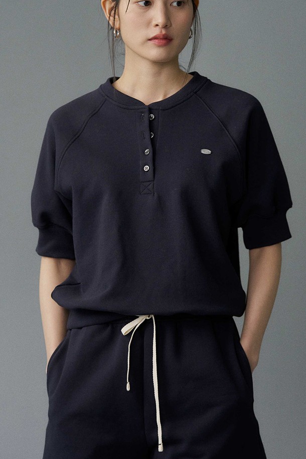 le abonne - 쇼트팬츠 - CLASSIC SWEAT SHORTS_NAVY