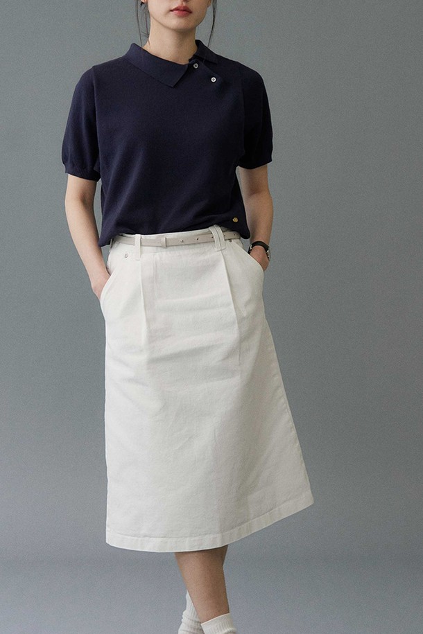 le abonne - 롱스커트 - BALLOON COTTON SKIRTS_WHITE