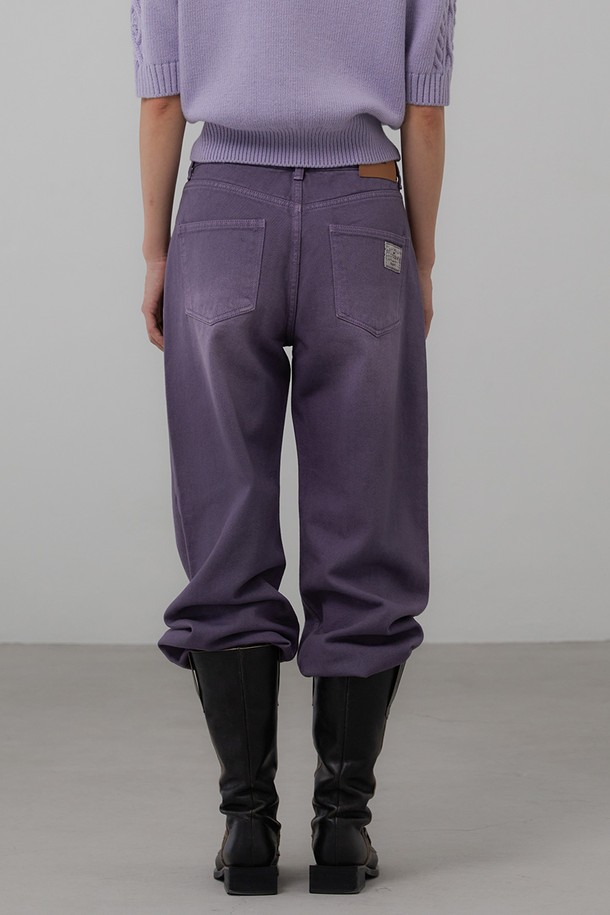 le abonne - 롱/미디팬츠 - COLOR LOW JEANS_PURPLE