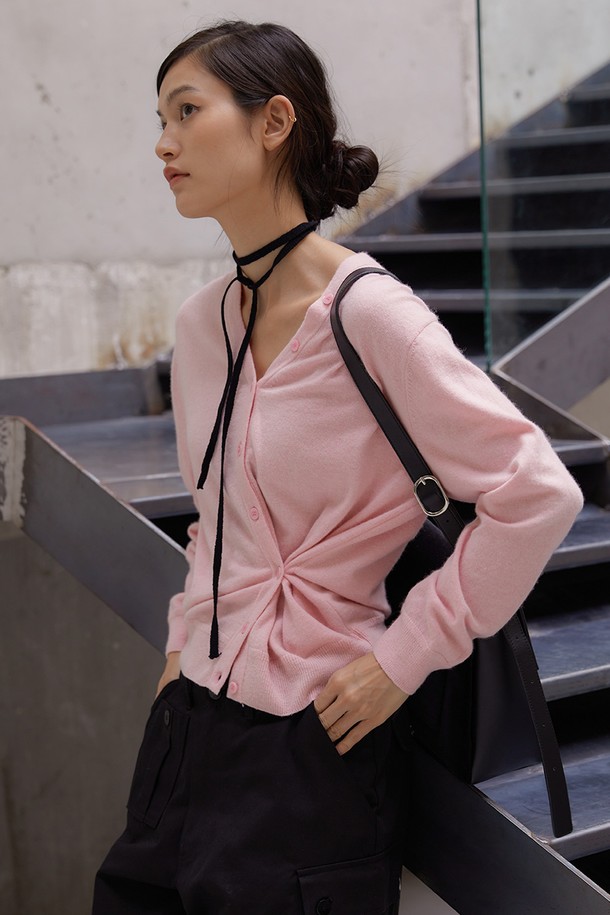 le abonne - 스웨터 - TWIST KNIT_PINK