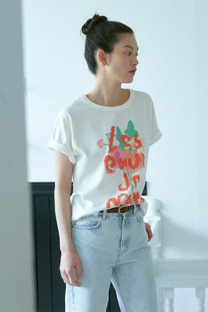 MARS FLOWER T-SHIRT_ORANGE