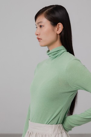 WOOL TURTLE TEE_LIGHT GREEN