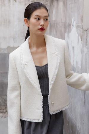 CROPPED TWEED JACKET_IVORY