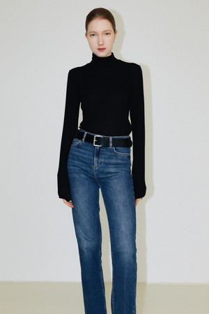 CO CLASSIC TURTLE NECK TOP_BLACK