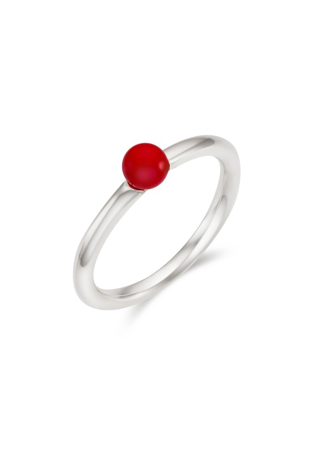 roaju - 반지 - [silver925]redpop ball ring