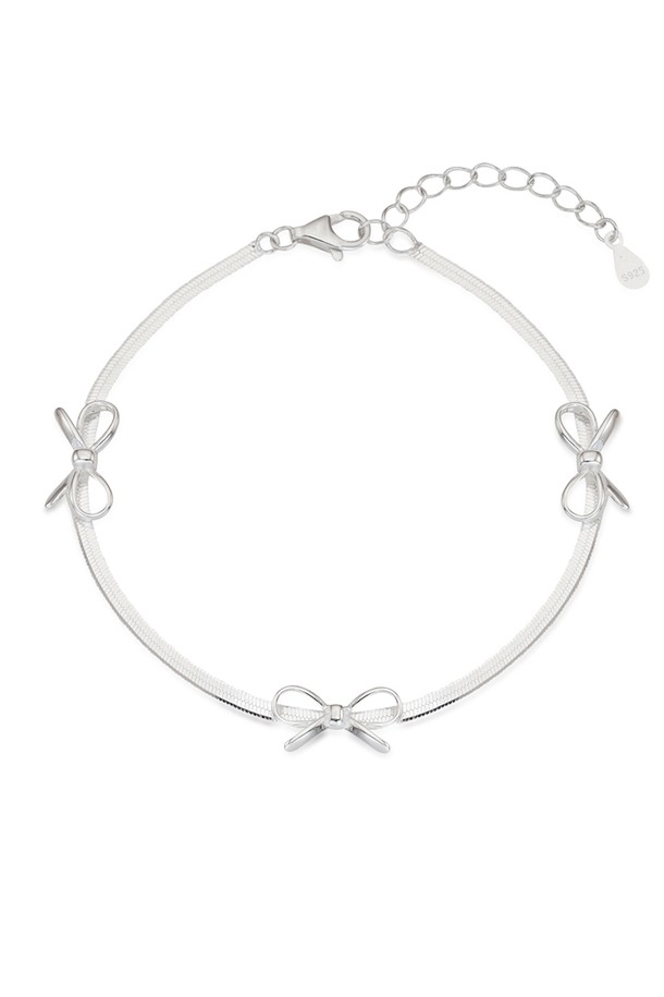 roaju - 팔찌/발찌 - [silver925]ribbon shiny bracelet