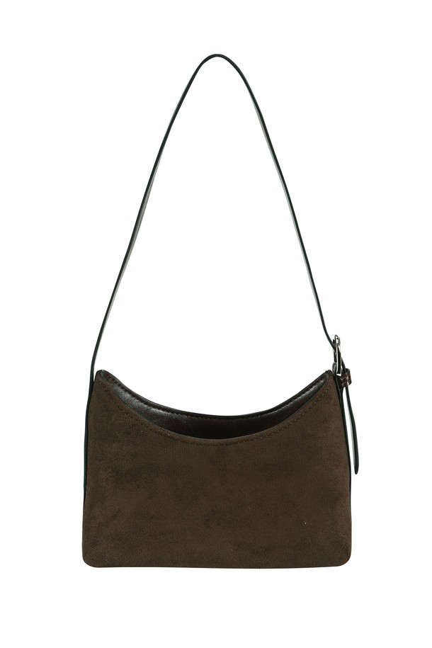 AMONG - 숄더백 - A SUEDE MINI BAG_BROWN