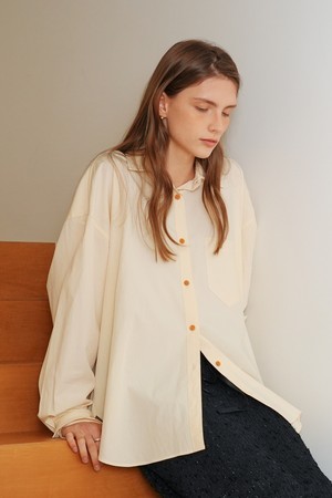 [24SS] A BASIC COTTON SHIRT_PALE BEIGE