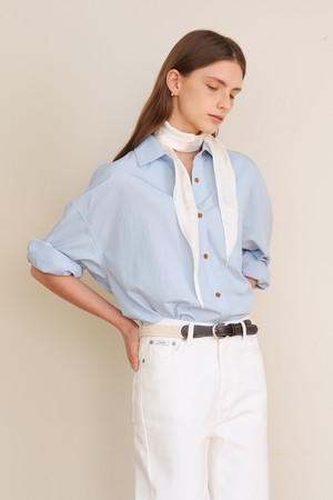 [24SS] A BASIC COTTON SHIRT_BLUE