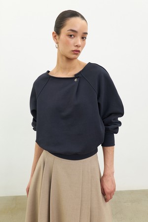 CO TUCK WIDE NECK SWEATSHIRT_NAVY