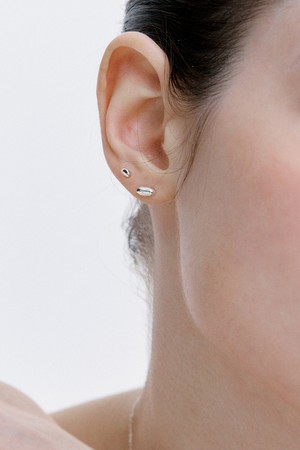 [silver925]mini egg ball earring