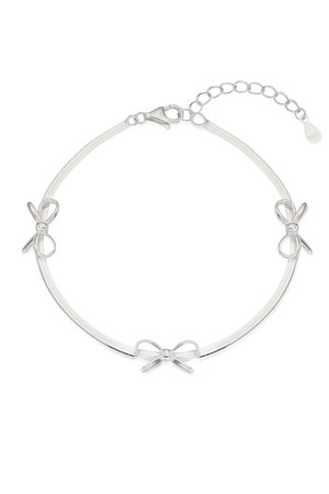 [silver925]ribbon shiny bracelet