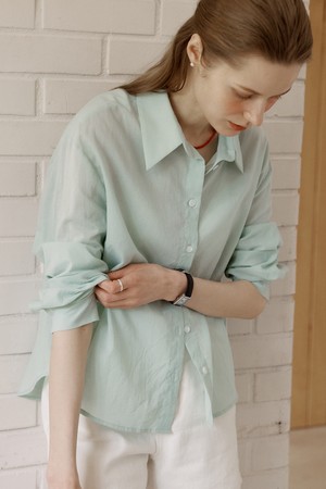 A SUMMER LOOSE FIT SHIRT_LIGHT GREEN