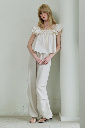 CO RUFFLE SLEEVE BLOUSE_IVORY