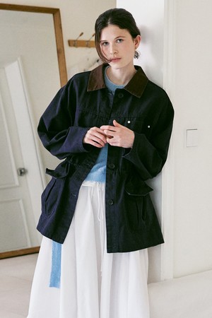 A COLLAR POINT WORK JACKET_NAVY