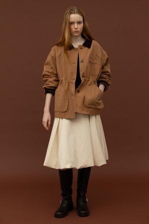 CO WAIST STRING WORK JACKET_CAMEL