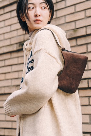 A SUEDE MINI BAG_BROWN