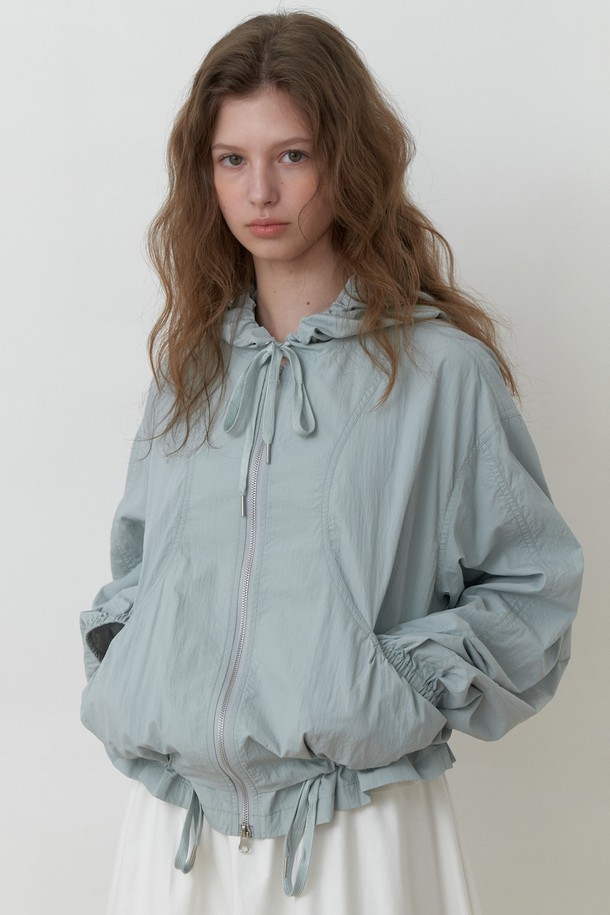 AMONG - 자켓 - A HOODED WINDBREAKER JACKET_LIGHT BLUE