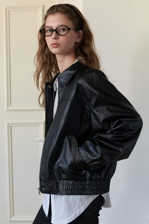 A FAUX LEATHER JUMPER_BLACK