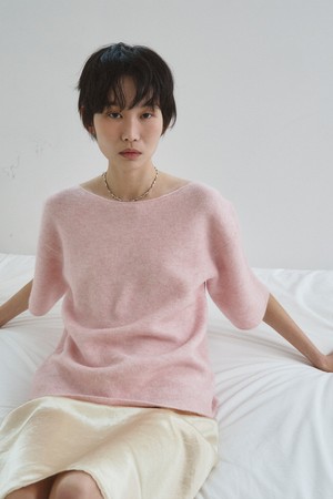 ITALIAN ALPACA KNIT TOP_PINK