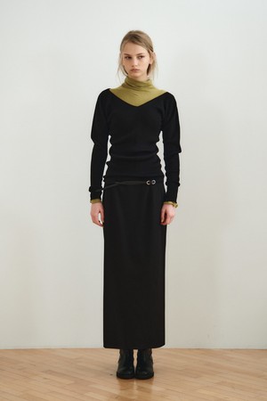 MAXI LONG SKIRT_BLACK