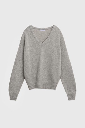 CASHMERE BLEND V-NECK TOP