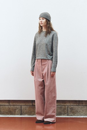 CORDUROY WIDE PANTS_LIGHT PINK