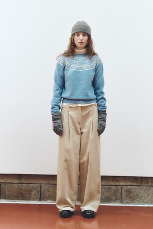 CORDUROY WIDE PANTS_BEIGE