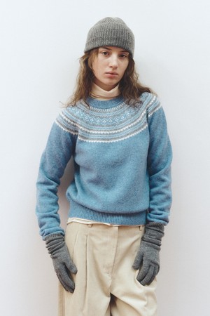 SHAGGY DOG NORDIC KNIT_LIGHT BLUE