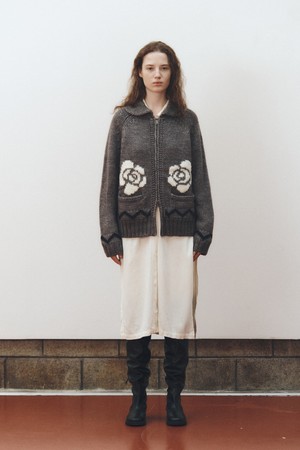 ROSE COWICHAN CARDIGAN_GREY
