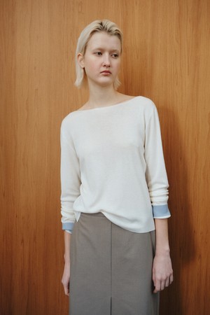 BOAT NECK PULLOVER_IVORY