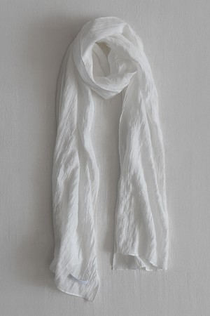 CRINKLE LONG SCARF_OFF WHITE