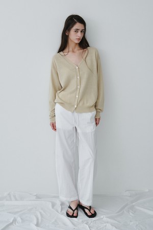 LINEN 2-WAY CARDIGAN_BEIGE