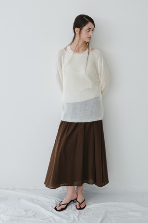 LINEN LONG SLEEVE KNIT TOP_OFF WHITE