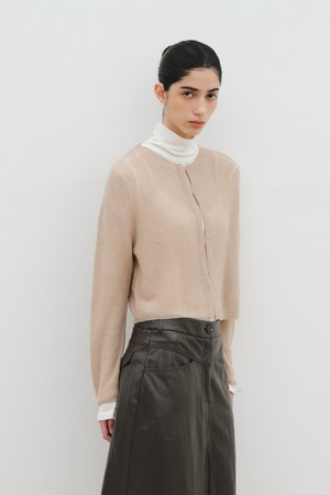 HAIRY HOOK CARDIGAN_OATMEAL