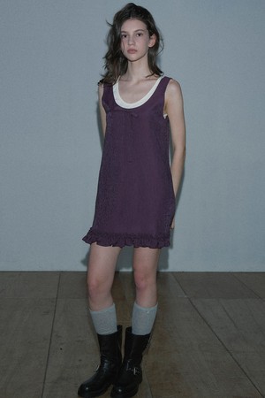 [26FW] RIBBON MINI ONE-PIECE (PURPLE)