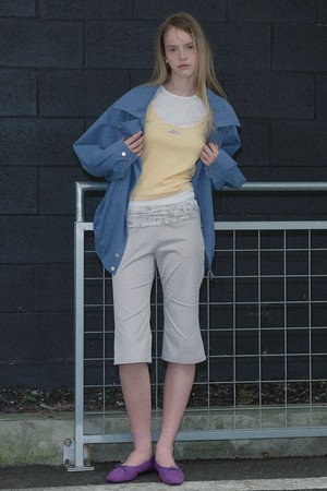 [26FW] RELAXED-FIT CAPRI PANTS (LIGHT GREY)