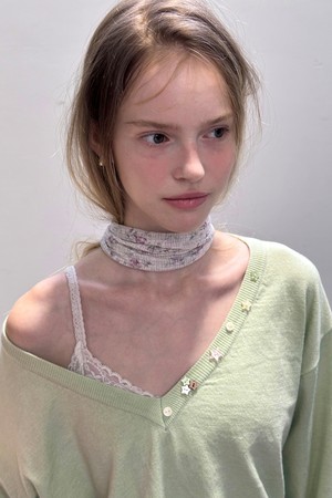 [26FW] ROSE SCARF (IVORY)