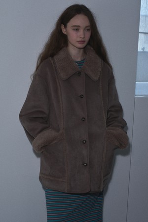 [26WINTER] FUR EDGE REVERSIBLE MUSTANG (BROWN)