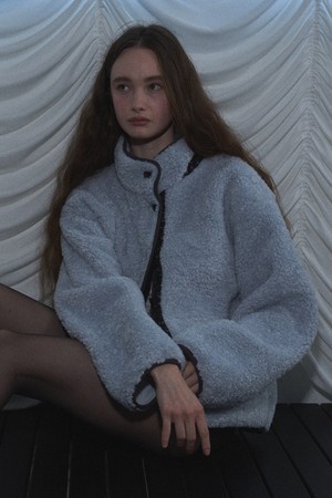 [26WINTER] FLORAL POINT FLEECE JACKET (LIGHT BLUE)